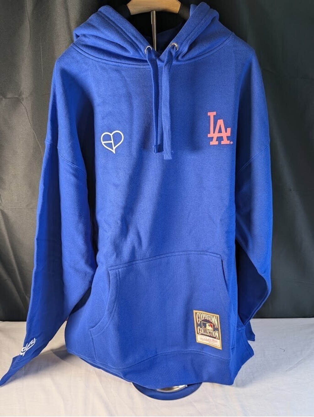 Mitchell & Ness x BLACKPINK LA Dodgers Hoodie Royal Blue Mens Size 2XL NWT Bag